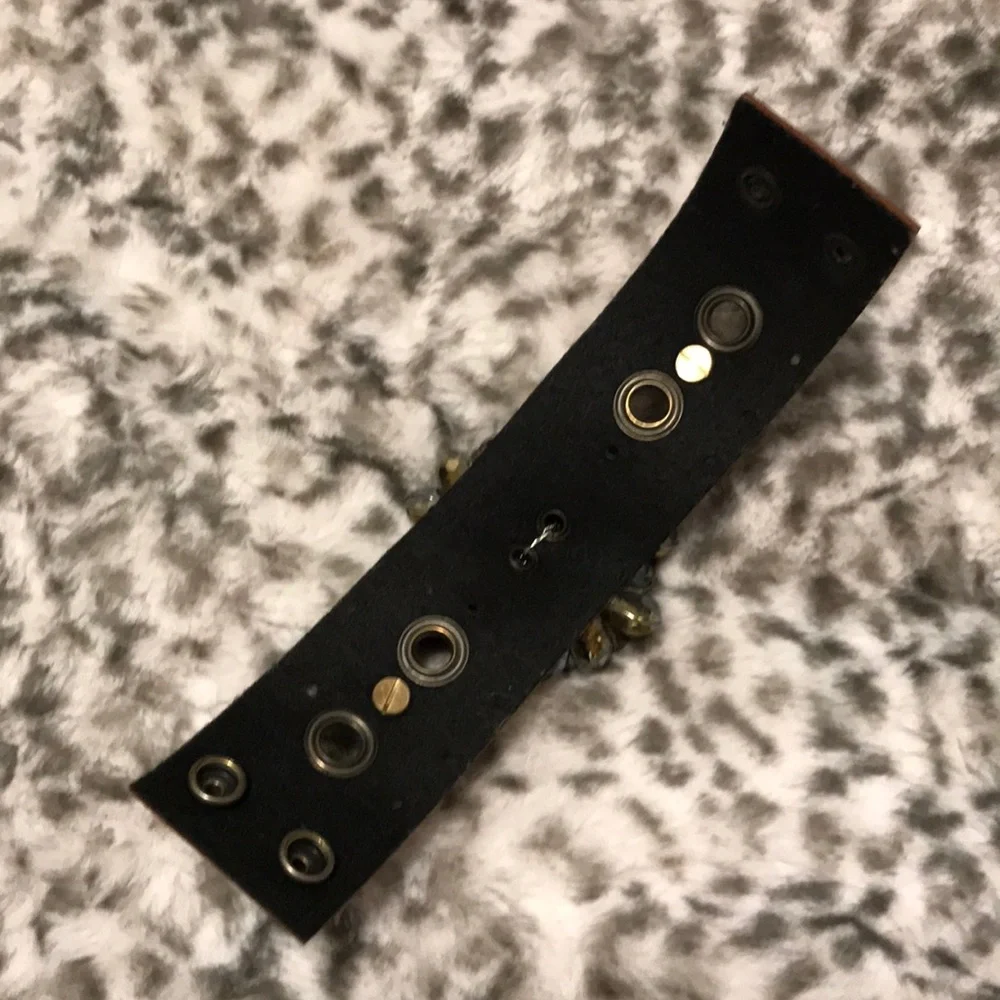 Crystal Flower Cuff with Gold Studs - Picture 4 of 5